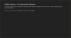Desktop Screenshot of kristoferbaxter.com