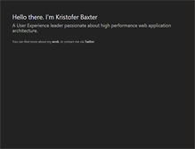 Tablet Screenshot of kristoferbaxter.com